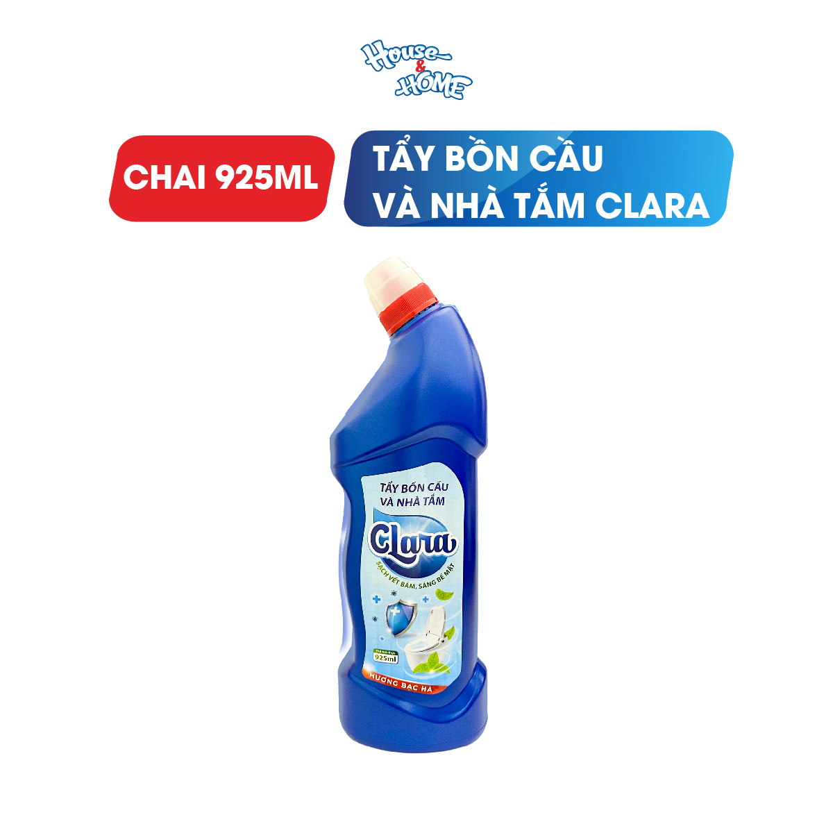 Nước tẩy rửa bồn cầu và nhà tắm Clara hương bạc hà chai 925ml