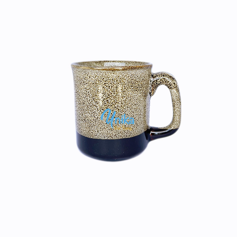Cốc Cafe bé có quai men gấm vàng D6XC7 - Cốc Cafe Phê Cao Cấp Men Gấm Vàng - Gốm Sứ Bát Tràng