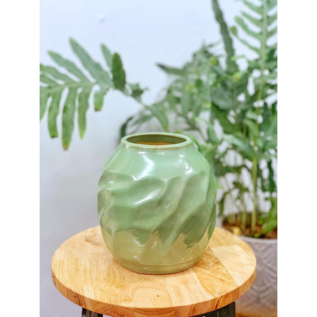 Bình hoa cỡ nhỏ, dáng tròn các màu - Bình hoa gốm, Lọ hoa Decor Trang Trí - Gốm Xuất Khẩu