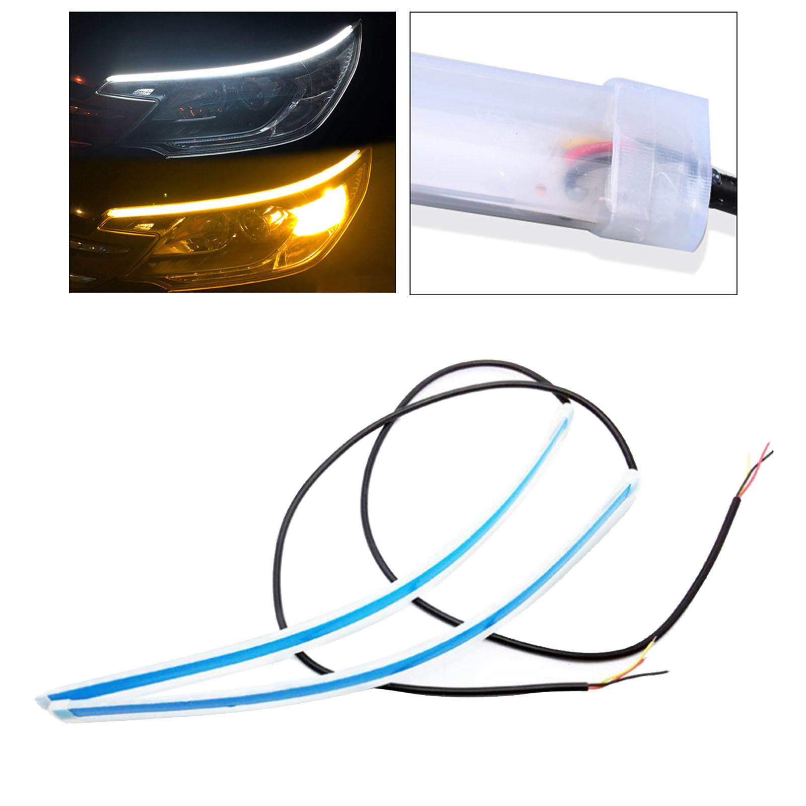 2Pcs Decorative Waterproof Car LED DRL Daytime Running 12V, Ultra Bright