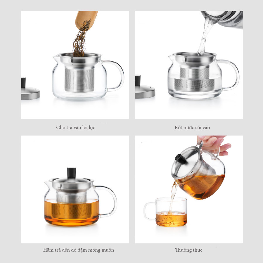 Bình lọc trà inox Samadoyo S043 470ml