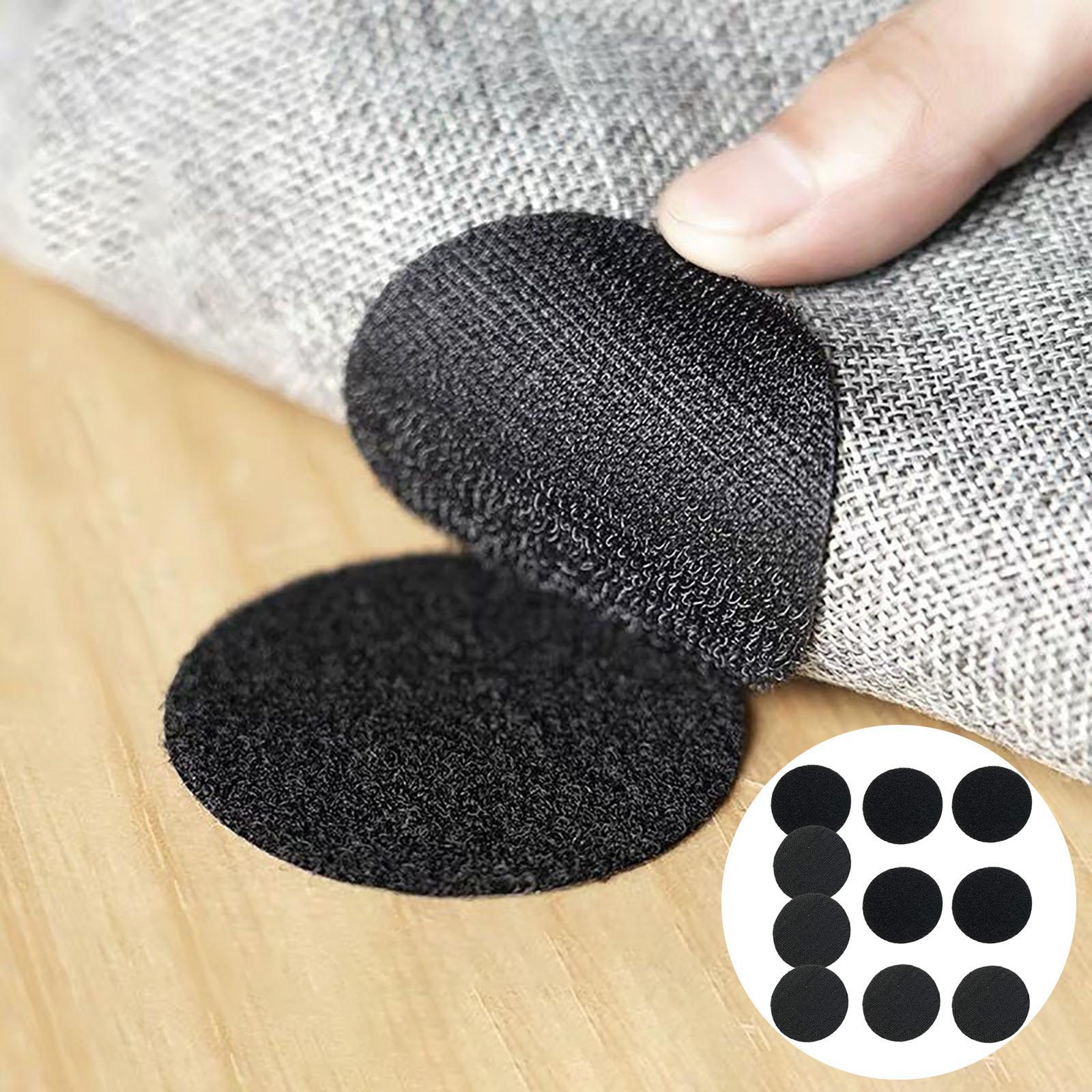 10Pcs Double Sided Adhesive Pads Strong for Bed Sheet Carpet Home Office Round
