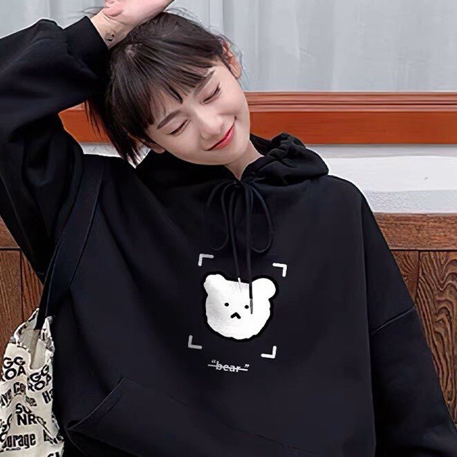 áo hoodie nữ form rộng áo hoodie mũ áo hoodie không mũ hoodie zip Áo Khoác Nam nữ Dáng Rộng Có Nón Trùm Phong Cách Đường Phố, áo khoác hoodie hình gấu