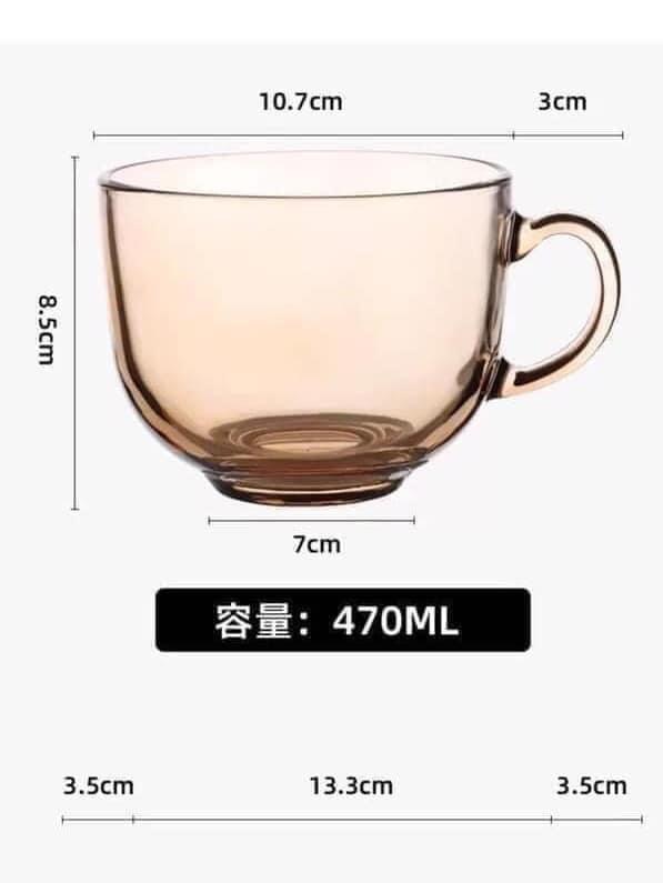 Cốc thủy tinh màu hổ phách dung tích 470ml