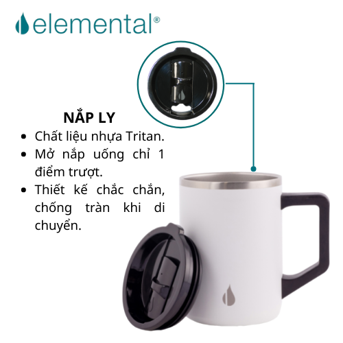 Cốc giữ nhiệt Elemental Summit 470ml, giữ nhiệt vượt trội, an toàn sức khỏe, inox 304, giá siêu hot