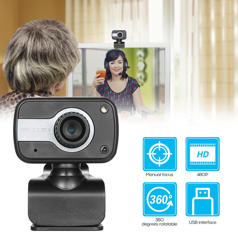 Camera máy tính Web Cam 0.3 Megapixels dạng kẹp, coorngr USB cho PC Laptop