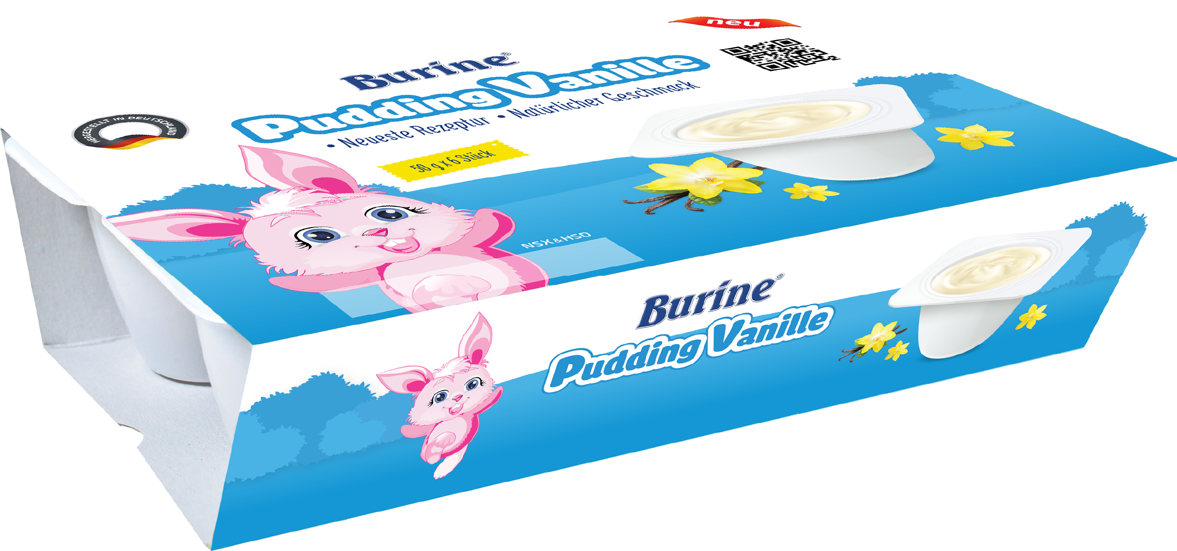 Hình ảnh Pudding ăn dặm Burine Vị Vani - Nhập khẩu Đức dành cho trẻ từ 6 tháng tuổi (vỉ 6 hũ x 50g)