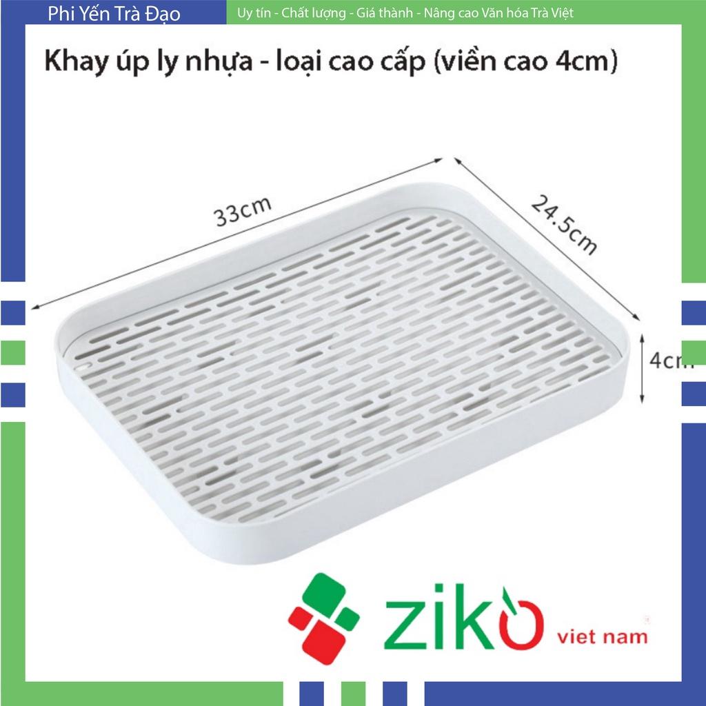 Khay trà nhựa PP Khay úp li cốc cho ấm trà cao cấp