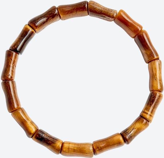 Vòng tay mắt hổ vàng nâu đốt trúc Ngọc Quý Gemstones