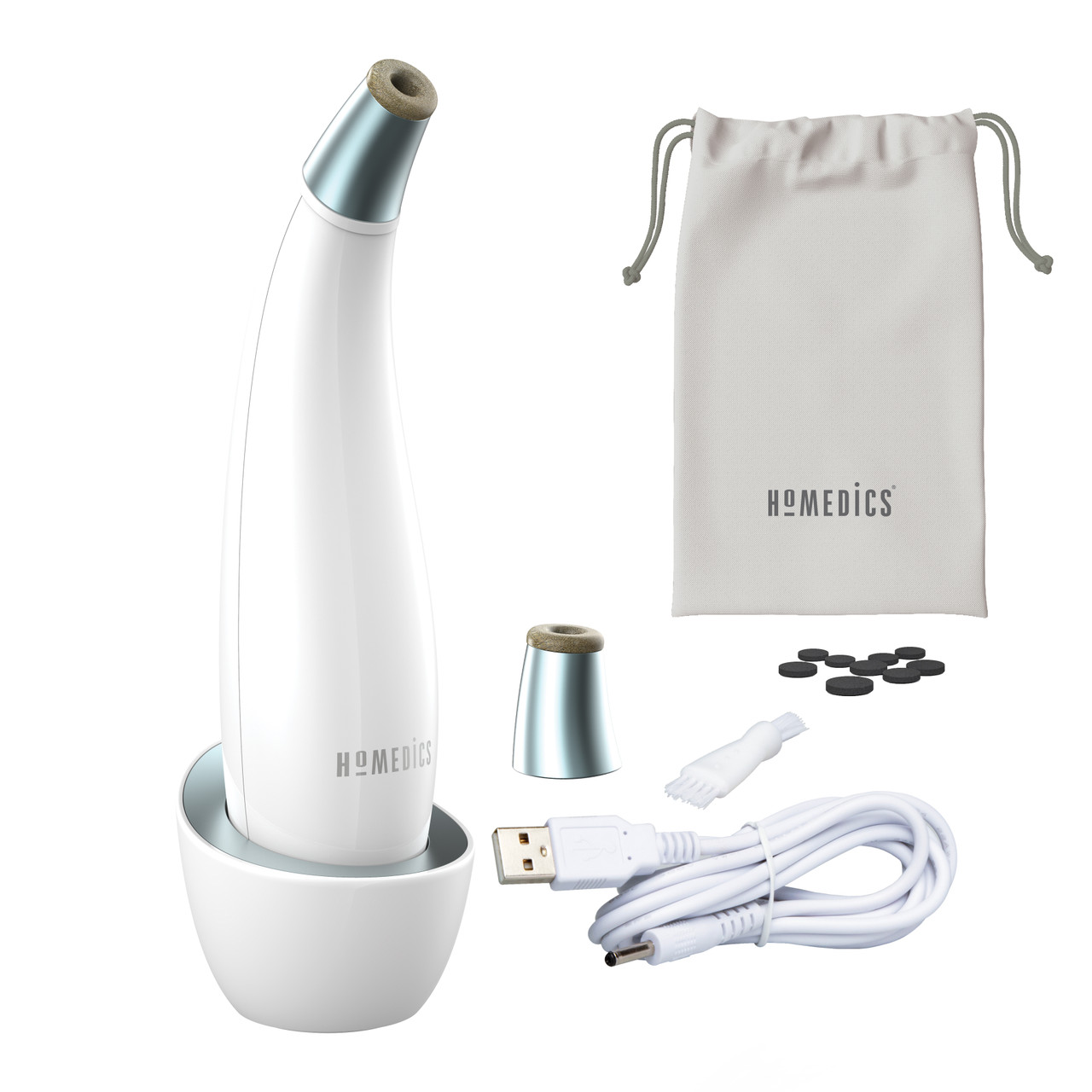 Máy siêu mài mòn tẩy da chết cầm tay kèm massage lạnh Homedics MD-100-EU2 hàng chính hãng