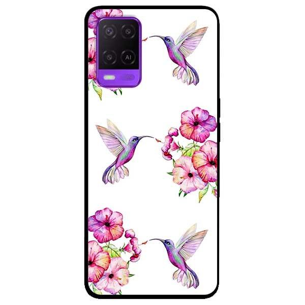 Ốp lưng dành cho Oppo A54 - A74 - A94 - A15 / A15s mẫu Hoa Và Chim Hồng