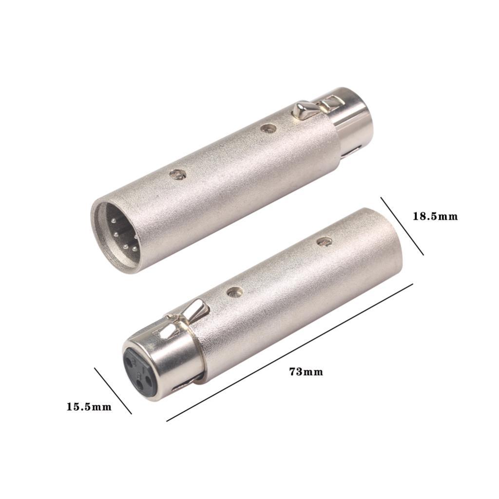 XLR Male to Male & XLR Female to Female Audio Adapter Connector,