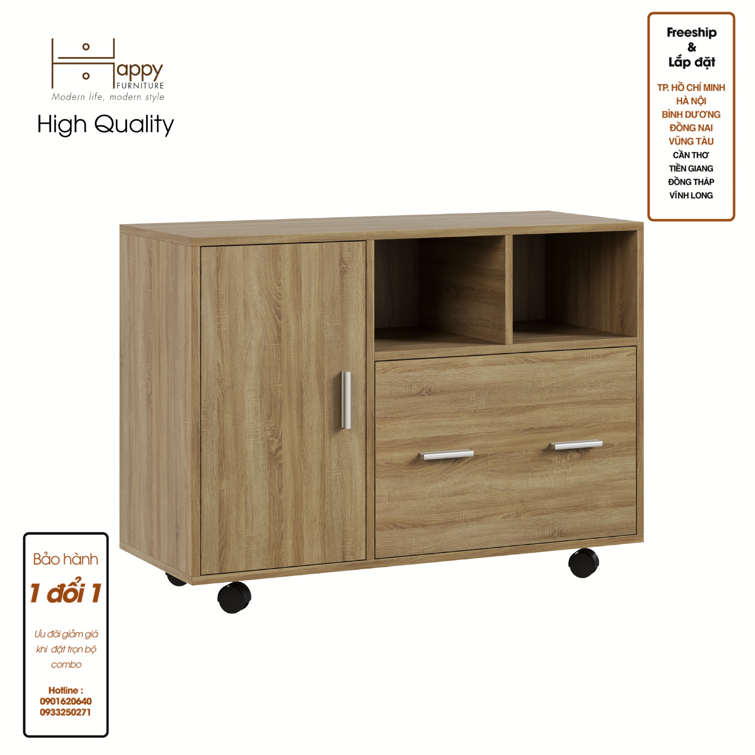 [Happy Home Furniture] COMFEE, Tủ đựng hồ sơ 2 cửa mở ,  100cm x 40cm x 66cm ( DxRxC), THK_019