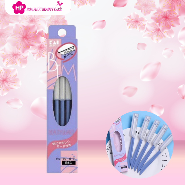 Dao Cạo Lông Mày Cán Dài Lưỡi Thép Không Gỉ Kai Beauty Guard 06616 (Combo Dao Cạo Và Set Mini )