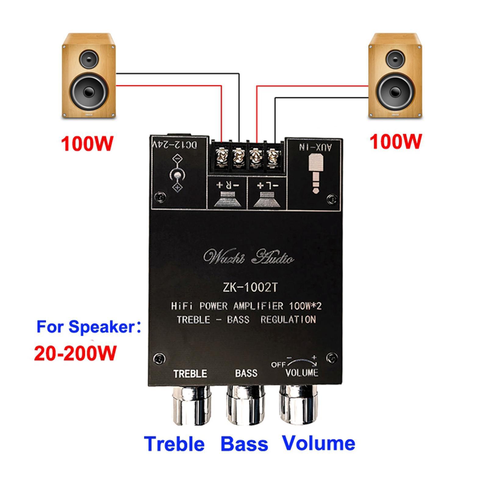Subwoofer Bluetooth Receiver Audio Amplifier Board 100W+100W