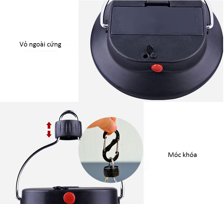 Đèn led treo mini 3 chế độ sáng sạc điện đa năng chuyên dụng cao cấp  - Tặng kèm pin