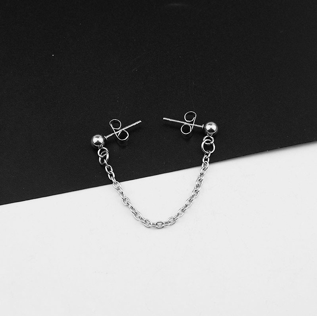 Bông tai unisex sợi mắt xích style unisex