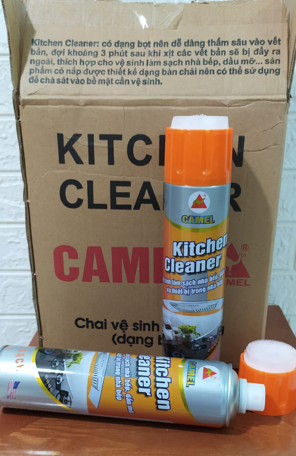 Bình bọt Camel vệ sinh nhà bếp siêu tốc dung tích 650ml có kèm bàn trải