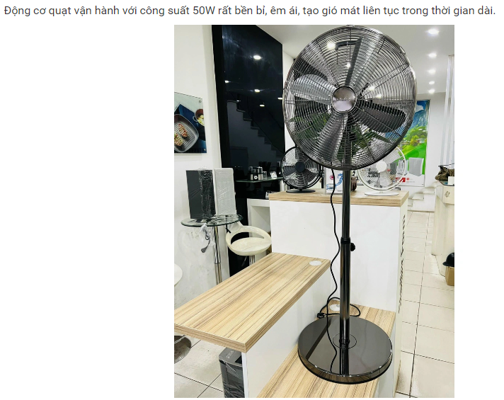 Quạt Cây Đứng Steba VTS6, Quạt Điện, Đường Kính 43cm,  50W, 3 Chế Độ Mát, Hẹn Giờ Tắt, Góc Quay Rộng, Nhập Đức