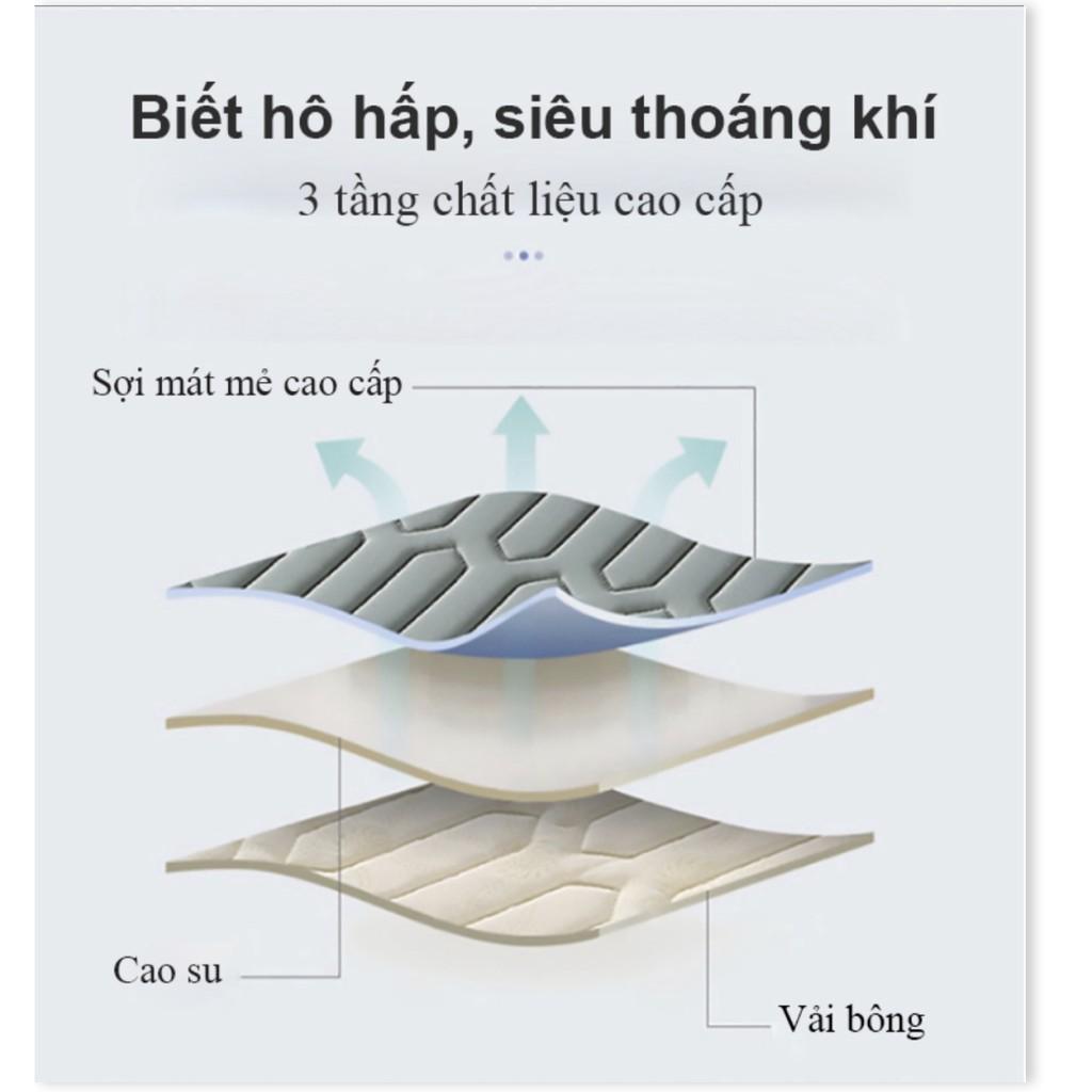 Chiếu Điều Hoà Cold Latex Silk 1,8x2m tặng 2 vỏ gối Gia Dụng SG