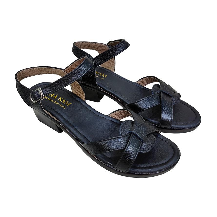 Giày Sandal Nữ Da Bò Thật HÀ NAM GIÀY Cao Cấp DNU2128d