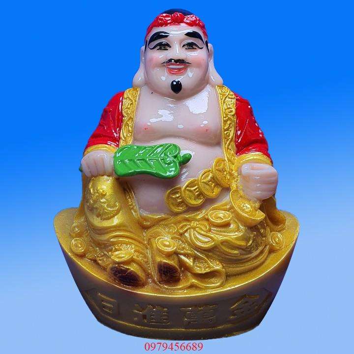 Tượng Thần Tài Thổ Địa nhựa màu đỏ cao 19.5
