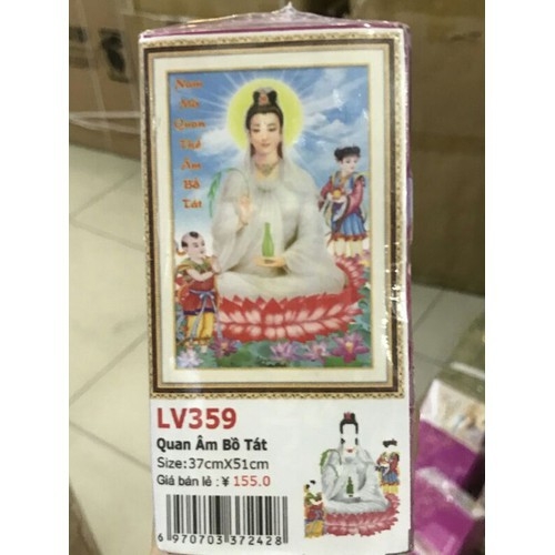 Tranh đính đá Quan Âm chưa đính đá
