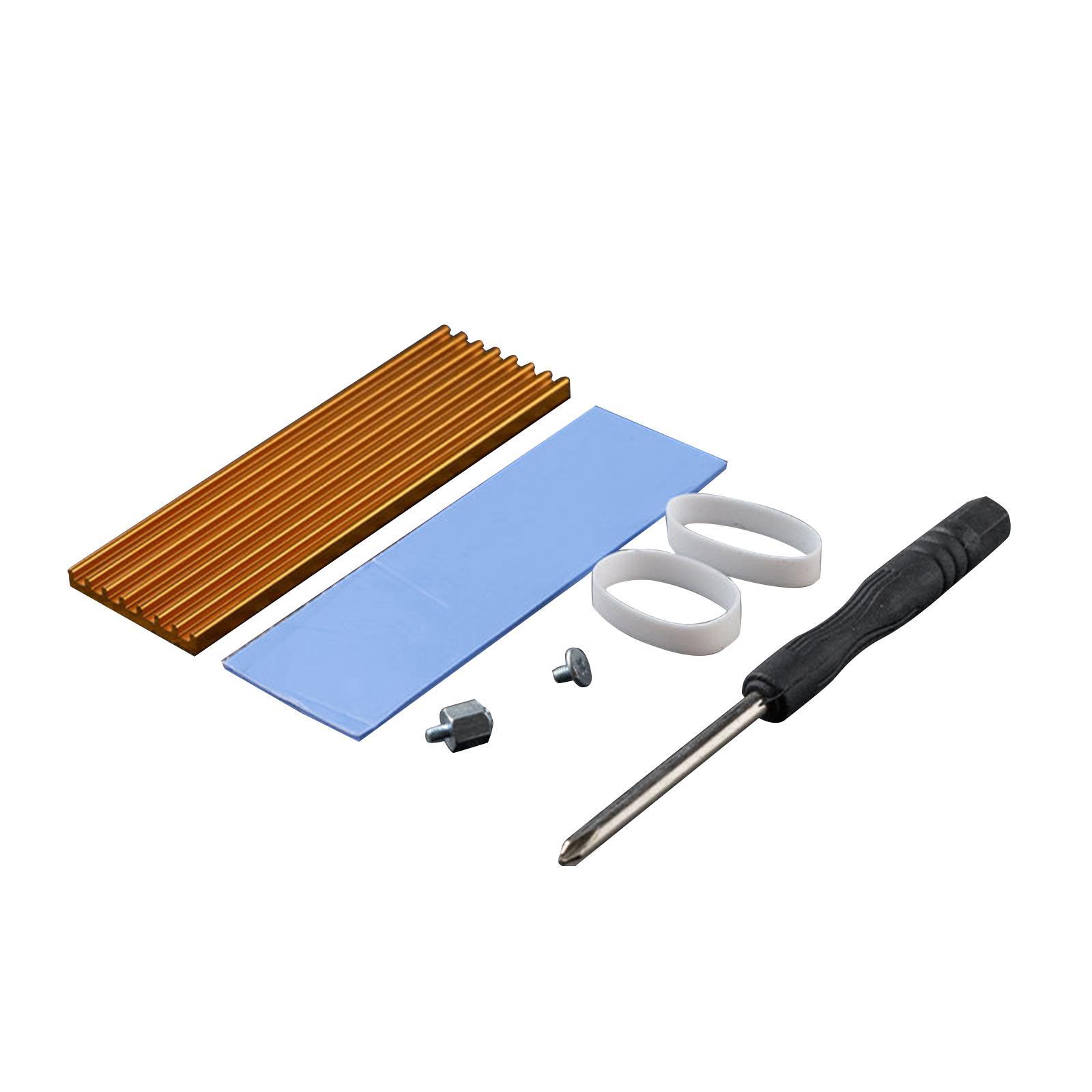 M.2 2280 SSD  Aluminum Alloy Lightweight Easy to Install Durable Gold