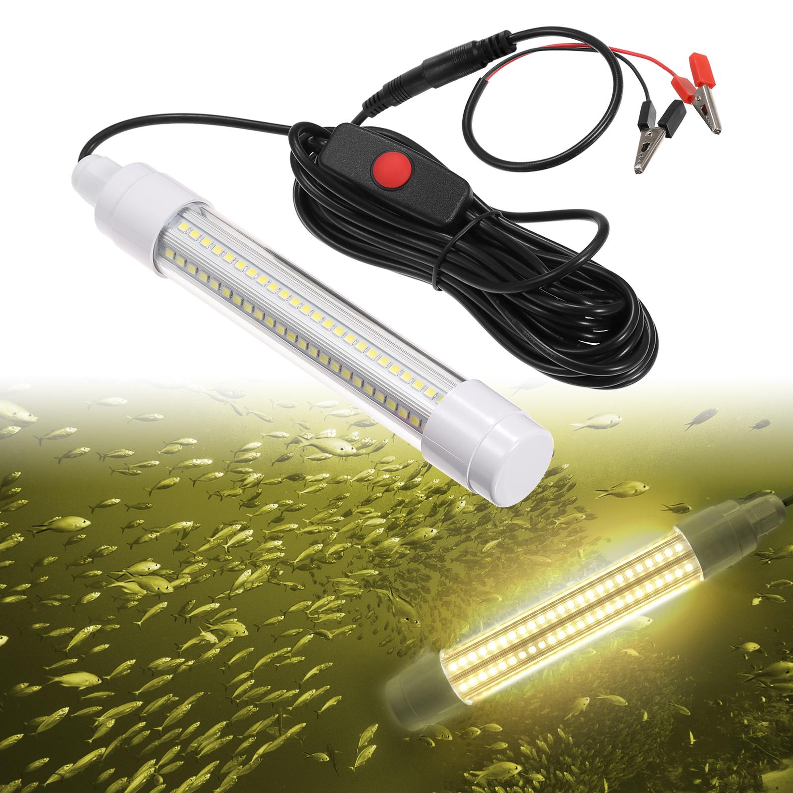 144 LED Submersible Fishing Light Underwater Fish Finder Lamp Night Fishing Lure Bait Light Fish Attracting Light