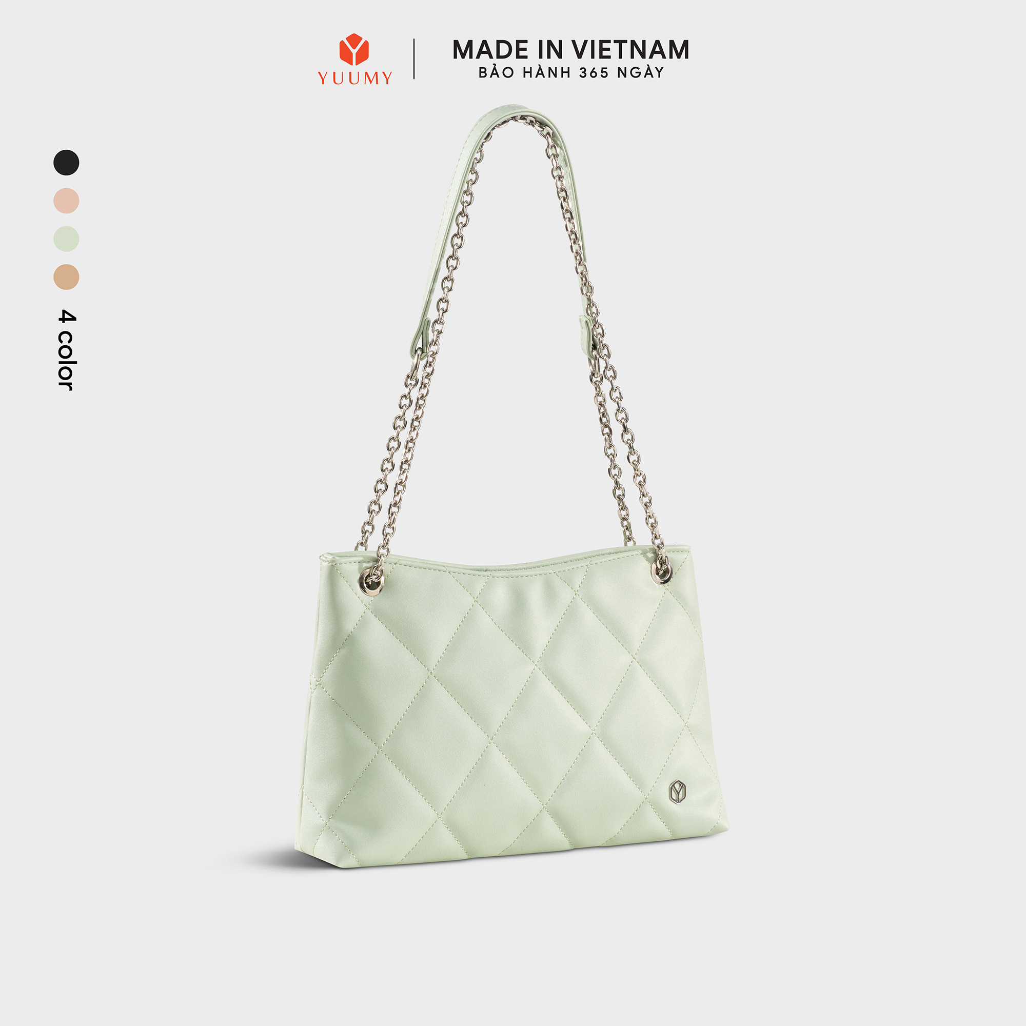 Túi Yuumy ( Thời trang nữ chần bông quả trám size 28 - Túi đeo chéo da Seasand YN280 )