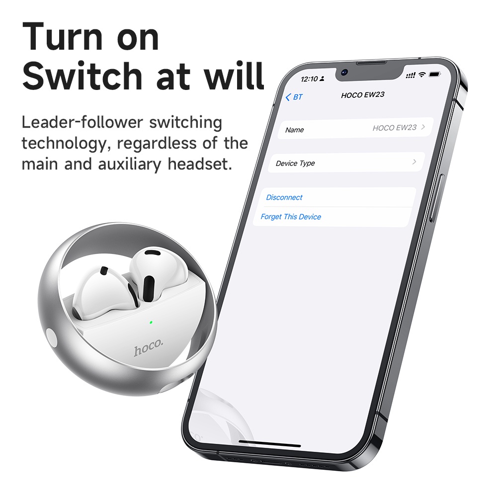 Tai Nghe Nhét Tai HOCO EW23 Dành Cho Nhiều Dòng Điện Thoại, Điều Khiển Cảm Ứng Kèm Micro, Bluetooth 5.3 - Hàng Chính Hãng