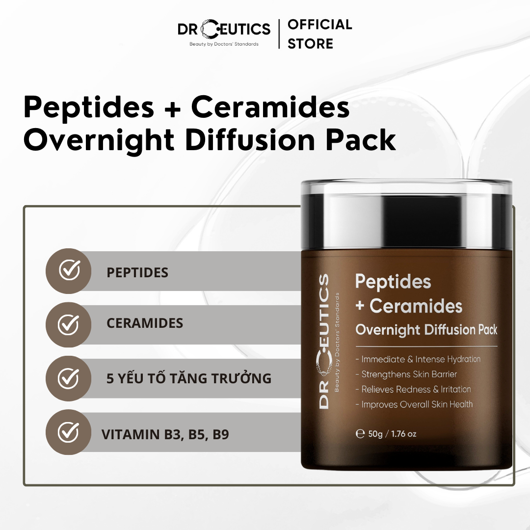 DRCEUTICS - Kem Dưỡng Phục Hồi Da Chứa Peptides Và Ceramides Overnight Diffusion Pack