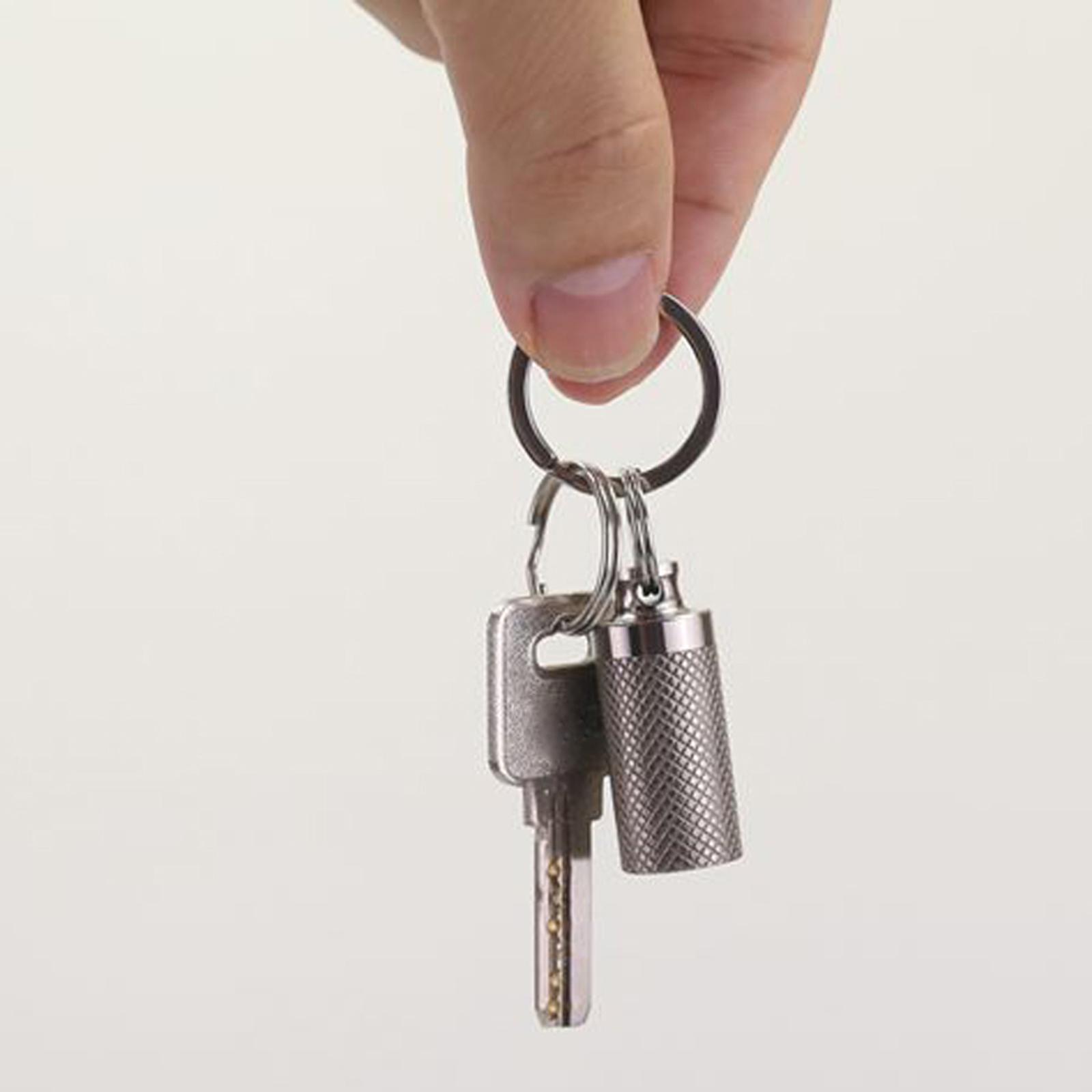 2x Outdoor Portable First Aid Container Waterproof  Box Capsule Keychain