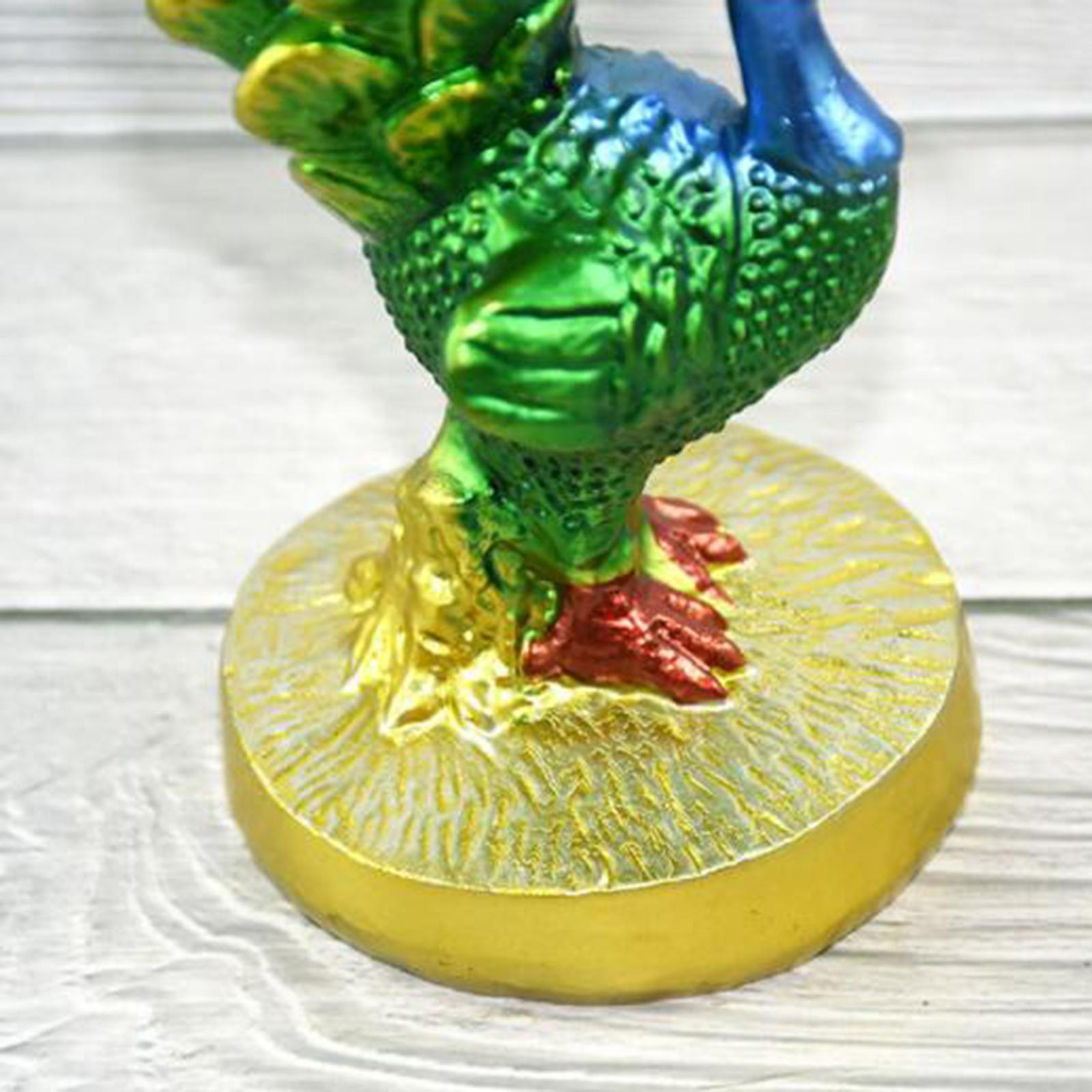 Lifelike Peacock Candle Holder Tealight Holder Miniature Statue for Ornament