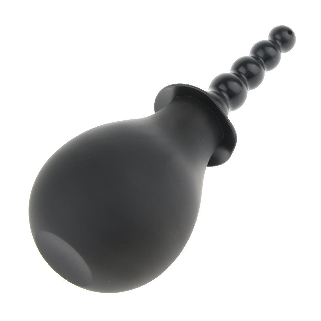 Unisex Silicone Beaded Enema Douche Bulb Anal Cleaner, Soft, Comfortable