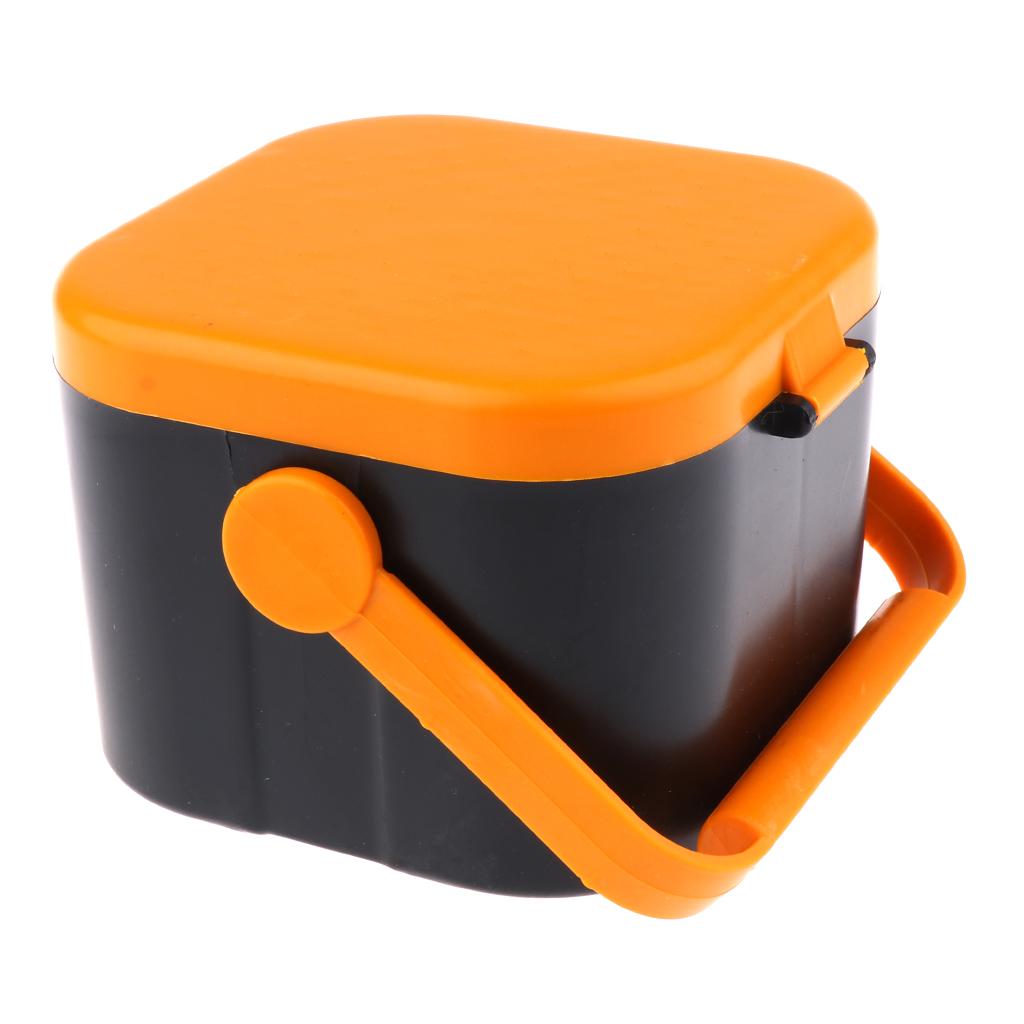 Plastic Live Earthworm Fishing Tackle Box Bait Lure Container Storage Case L