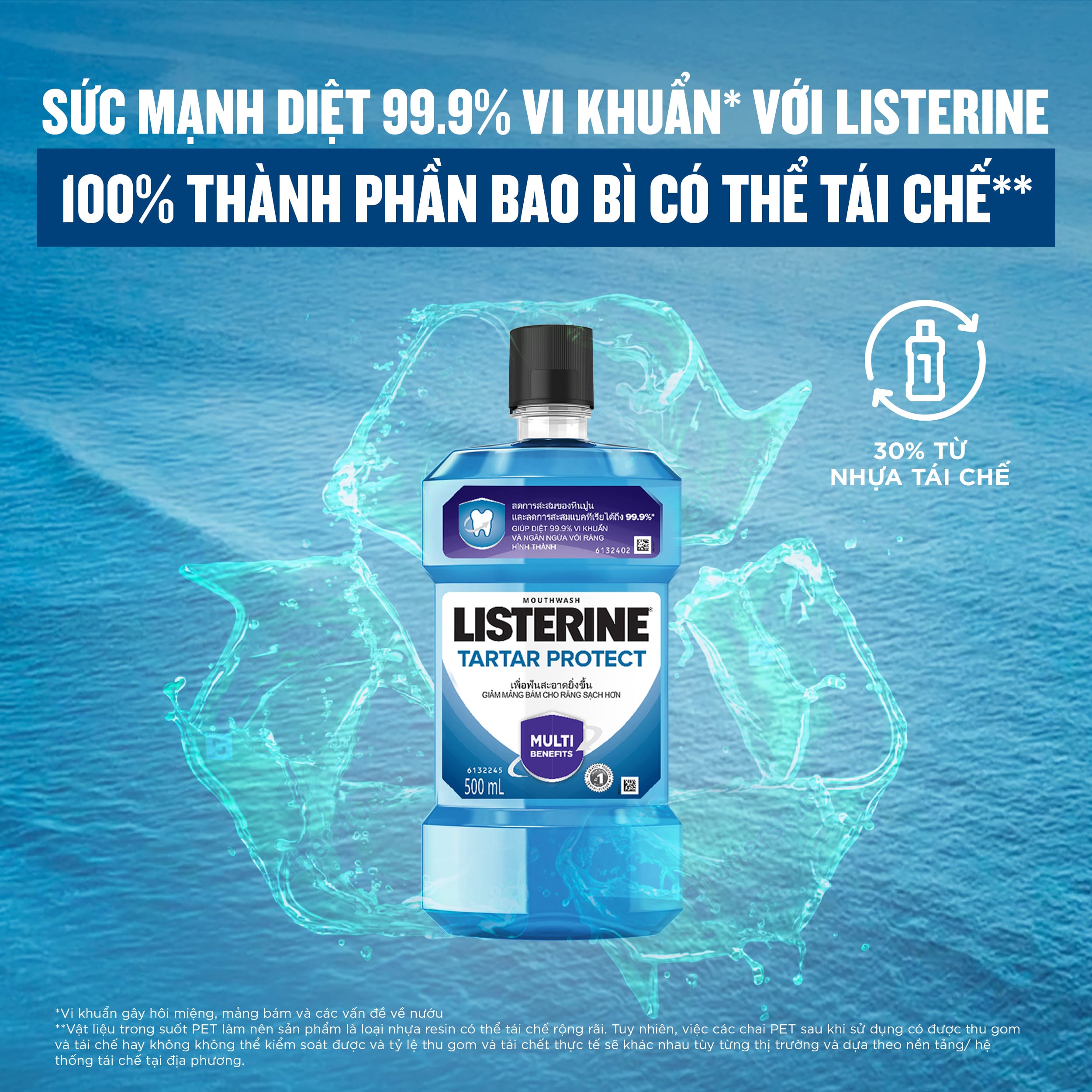 Nước Súc Miệng Ngăn Ngừa Vôi Răng Listerine Tartar Protection (500ml) - 8850007811671