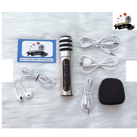 Bộ micro thu âm C7 hát karaoke, livetream fb, bigo + chân đỡ micro để bàn - giá rẻ nhất