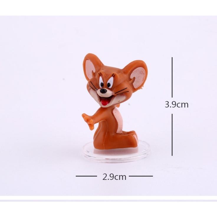 Full bộ mô hình nhân vật Tom &amp; Jerry trang trí để bàn , trang trí bánh sinh nhật