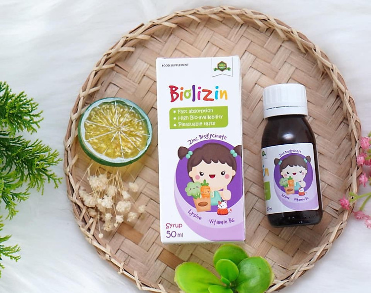 Siro Ăn Ngon BIOLIZIN - Nhập Khẩu Châu Âu - Kích thích Bé Ăn Ngon Miệng, Hấp Thu Nhanh, Tăng Cường Sức Đề Kháng