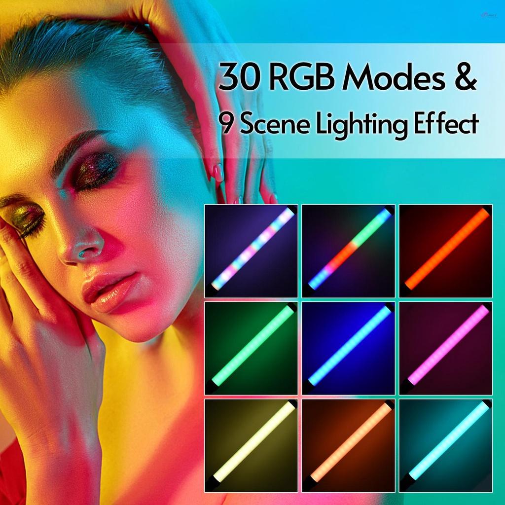 Gậy Đèn RGB Nhiều Màu Sắc Tích Hợp 9 Kiểu Nhiệt Độ 3000K-6500K Tiện Dụng