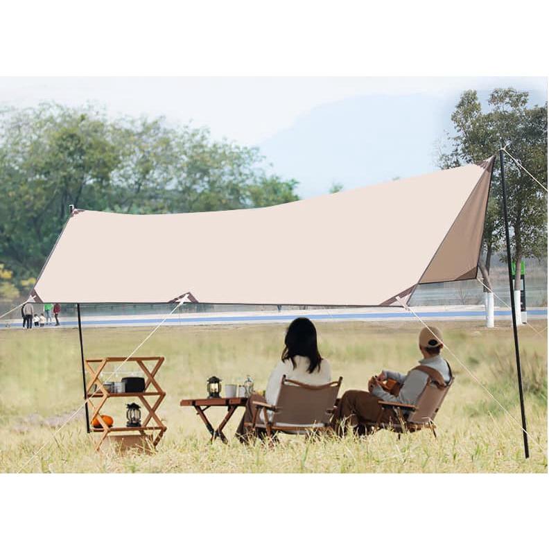 Tấm tăng tarp lều dã ngoại cắm trại du lịch ngoài trời kèm dây căng chống nắng mưa