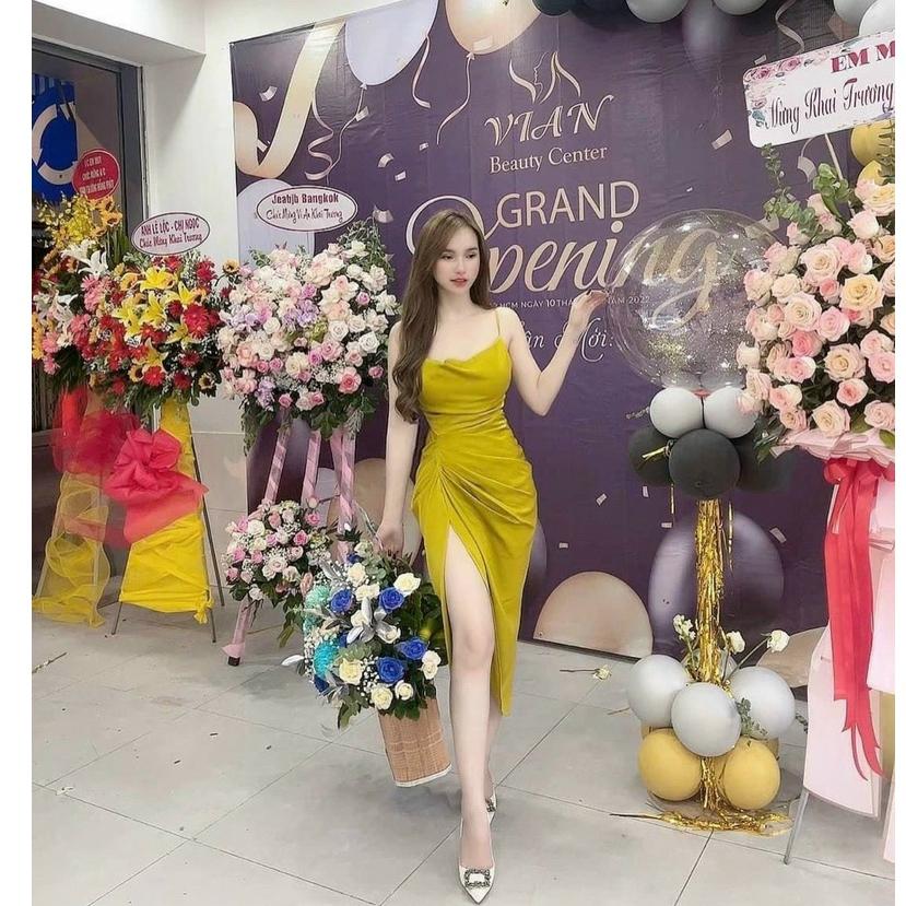 Đầm body dự tiệc 2s cổ đỗ xếp ly phom chuẩn đẹp