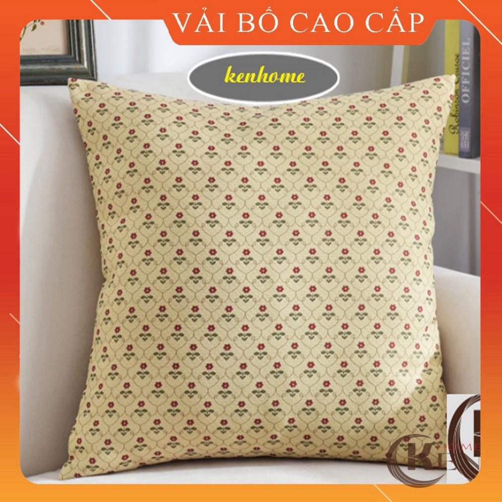 Gối Tựa Lưng | Gối Tựa Sofa, Gối Vuông Trang Trí In Hoạt Tiết Hoa Lá Hiện Đại Kích Thước 45x45cm
