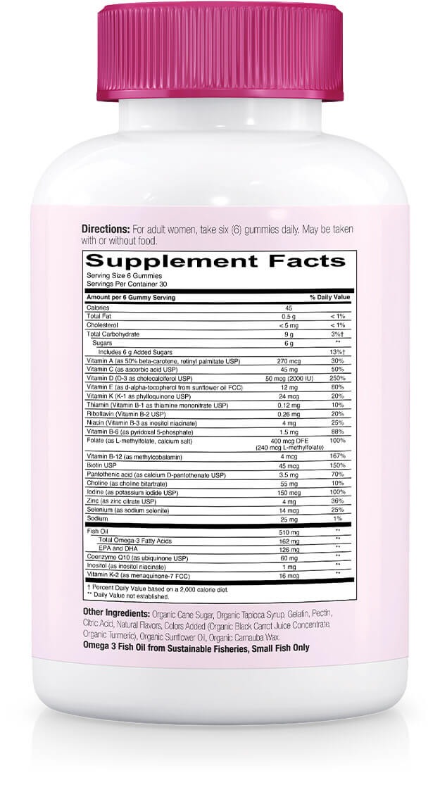 Kẹo dẻo vitamin cao cấp cho phụ nữ Smarty Pants Women's hàng Mỹ - Chứng nhận Purity Award