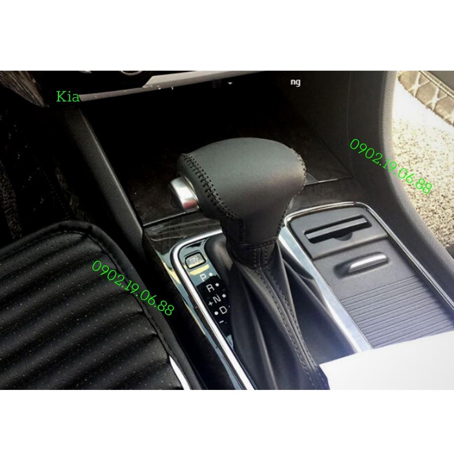 Bọc cần số da bò nhập khẩu xe Kia K3 2014-2018