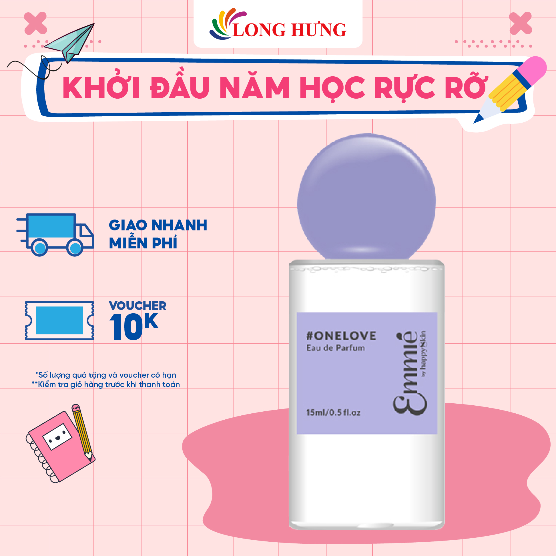 Nước hoa Emmié by HappySkin Eau De Parfum (15ml) - Hàng chính hãng