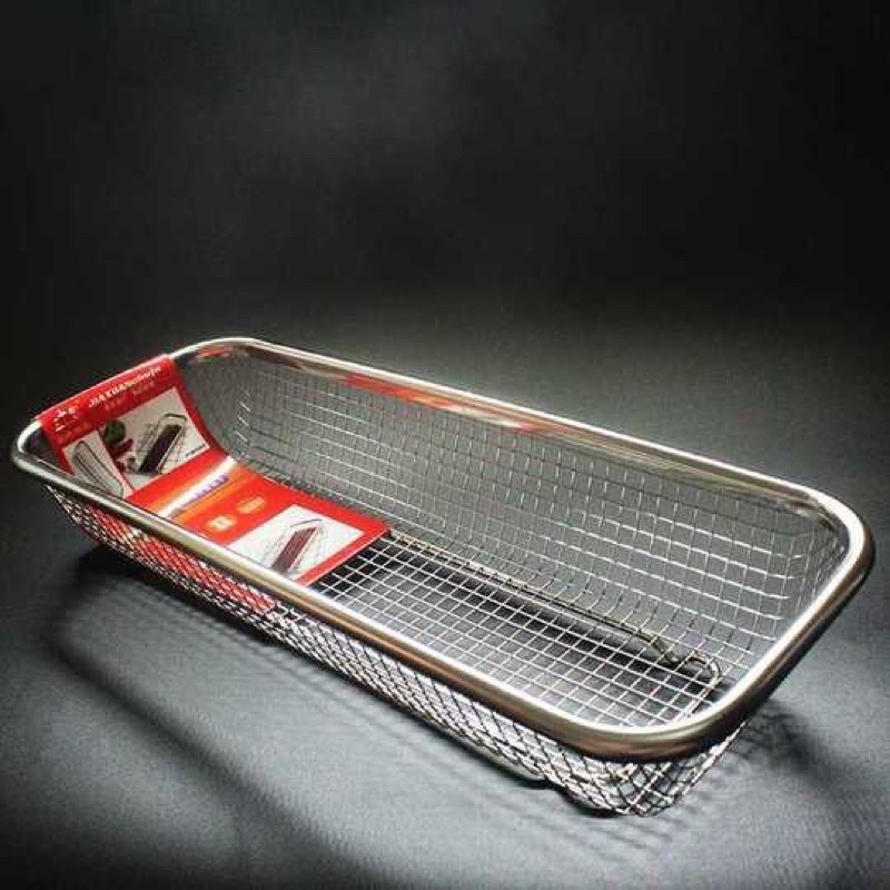 Rổ lưới chữ Nhật inox dày đựng muỗng Đũa