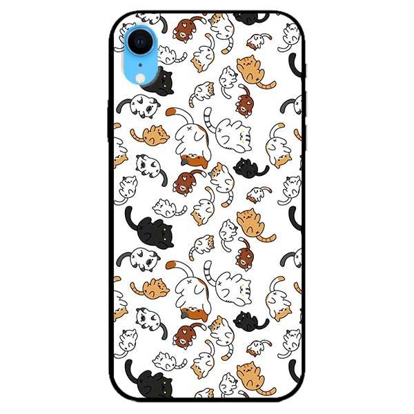 Ốp lưng dành cho Iphone X / Xs - Iphone Xs Max - Iphone Xr mẫu Họa Tiết Mèo Nền Trắng