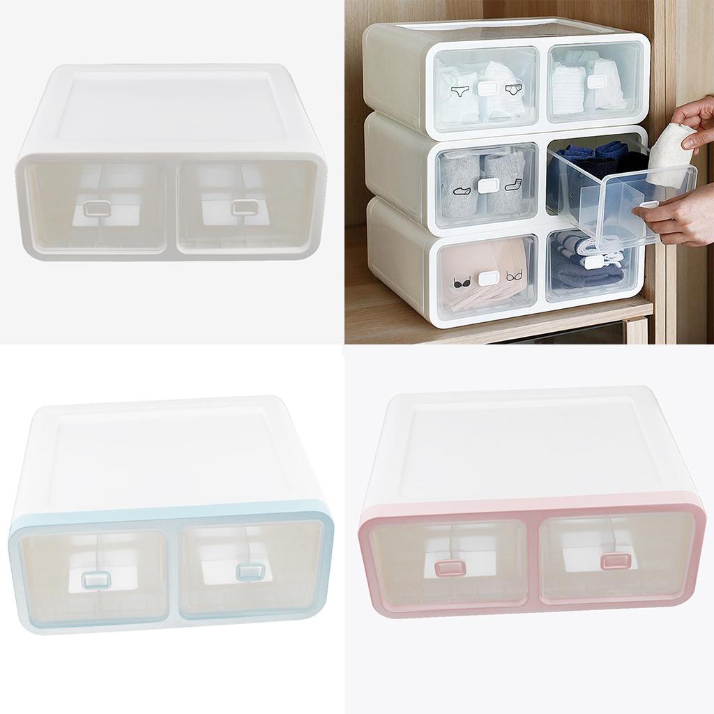 12 Grids Plastic Dustproof Storage Box for Underwear Socks Bra